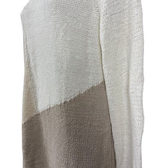 J Jill Pure Neutral White Beige Open Knit Long Sleeve Pullover Sweater sz P S - Picture 9 of 16